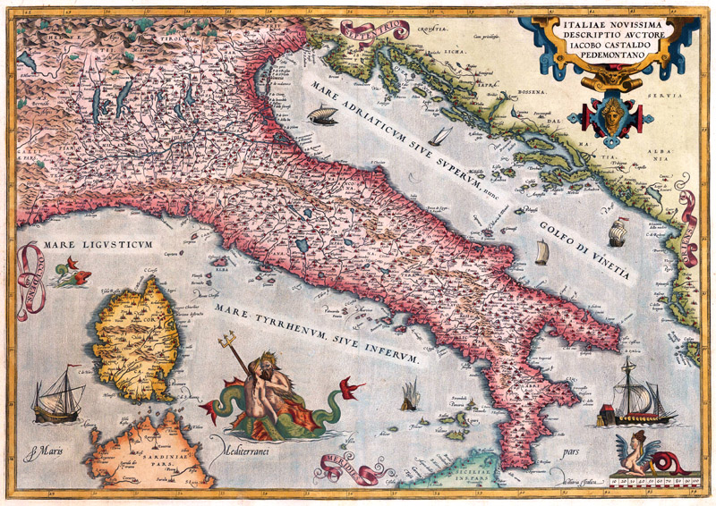 Italië 1573 Ortelius